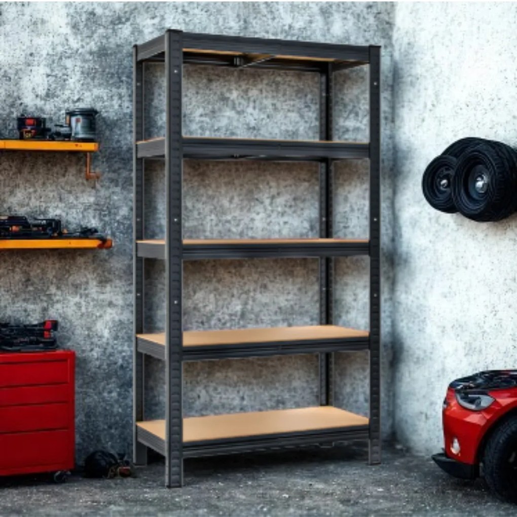 HEAVY nagy teherbírású polc, max 875kg, 90x40x180cm, fekete Jurhan