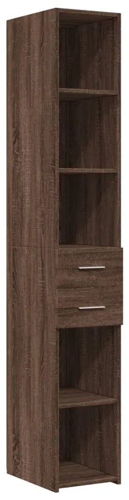 vidaXL barna tölgy színű szerelt fa magasszekrény 30 x 42,5 x 185 cm