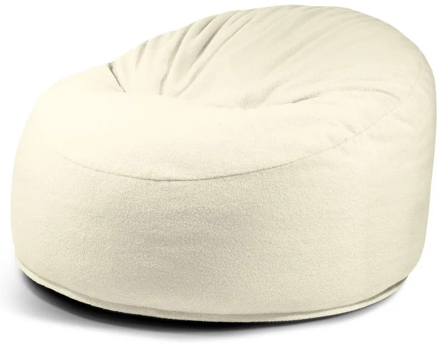 Krémszínű buklé babzsákfotel Om 110 – SLOWDOWN
