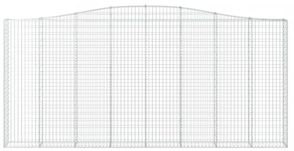 2 db íves horganyzott vas gabion kosár 400x30x180/200 cm