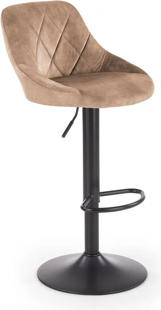 Hoker, állítható forgó bárszék konyhába velvet bézs H101
