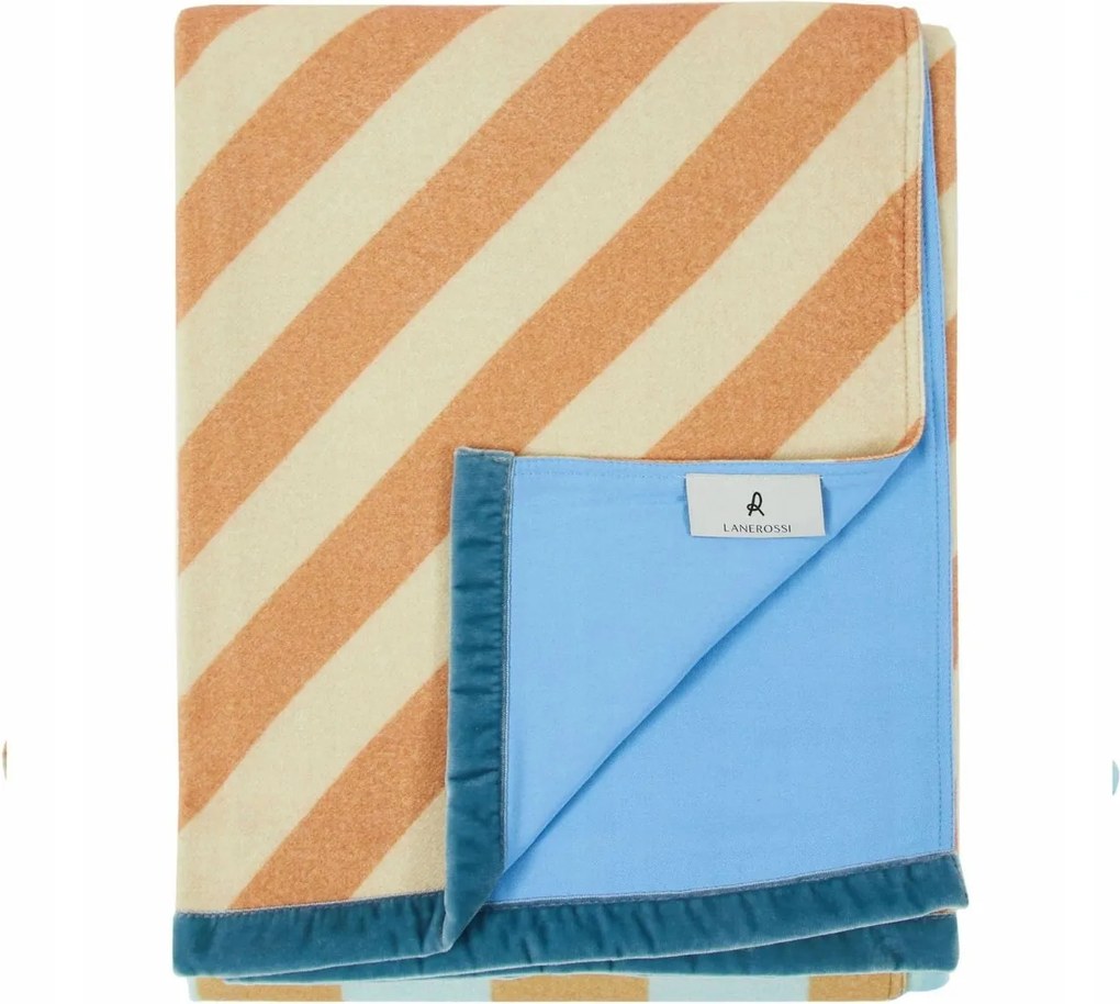Lanerossi gyapjú takaró mintás puha meleg 180x130 cm