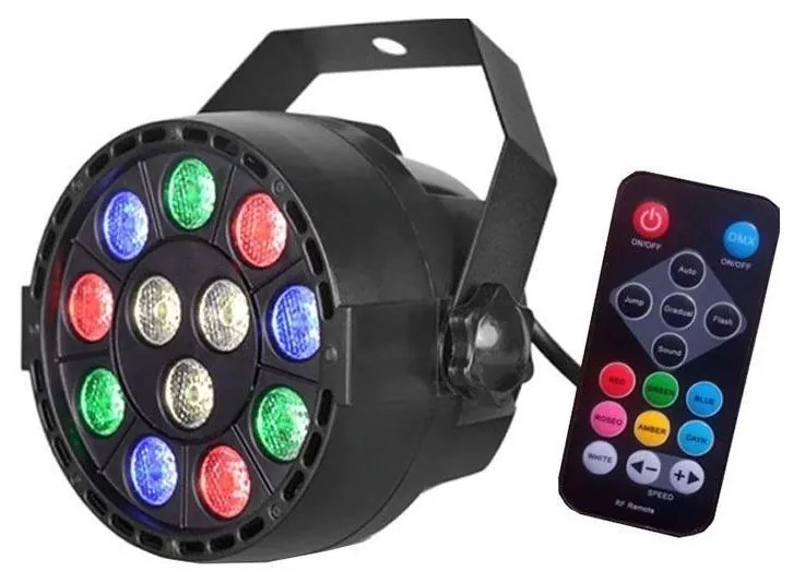 HADEX LED Disco reflektor LED/12W/230V többszínű + távirányító T645C