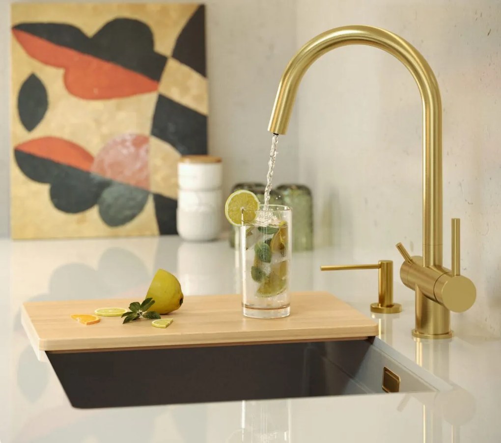 Konyhai csaptelep REA Caren BRUSH GOLD