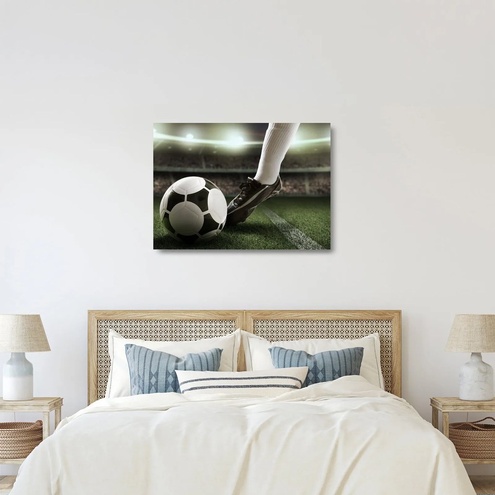 Üveg kép - Futball labda (70x50 cm)
