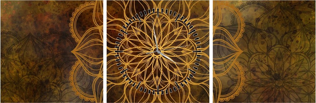 Kép - Az öröm mandala (órával) (90x30 cm)