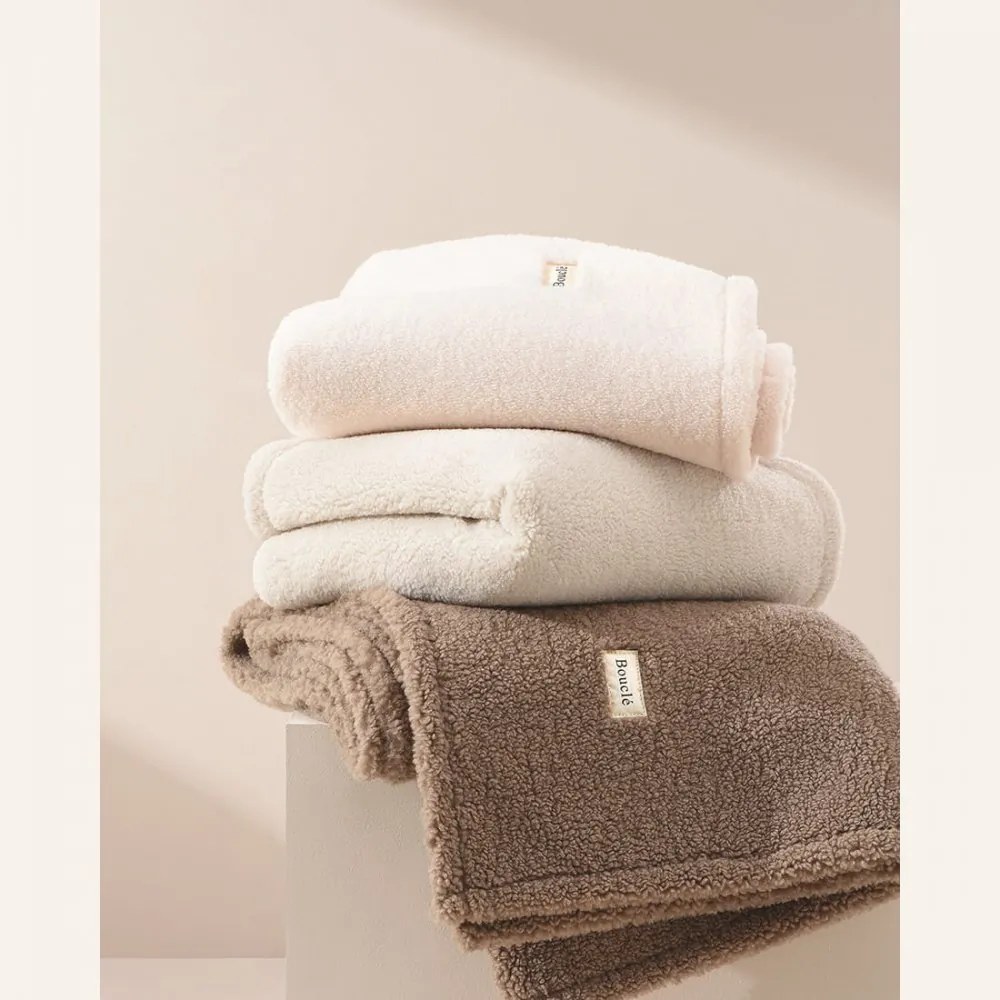 Boucle Pléd bézs színű 125 x 150 cm