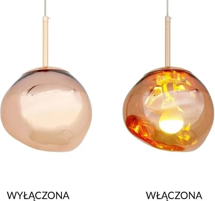 KING HOME JD8042 FUSION Modern Függesztett Lámpa Réz E27 IP20