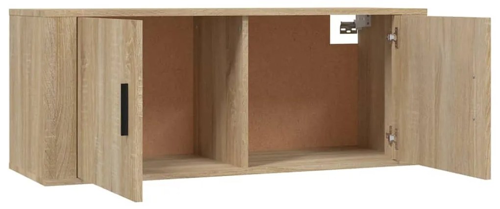 3 db sonoma tölgy színű fali TV-szekrény 100 x 34,5 x 40 cm