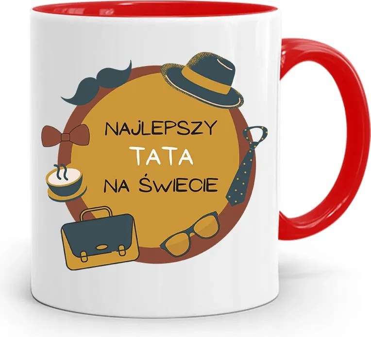 Piros Bögre Apának A Legjobb Apa nyomtatott fényképpel