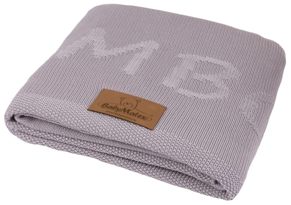 Thai gyermek takaró, szürke, 80 x 100 cm