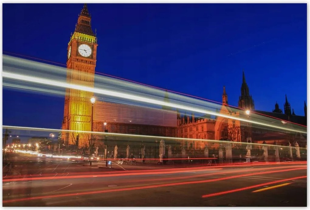 Poszterek 120x80 A Big Ben mellett lebegett