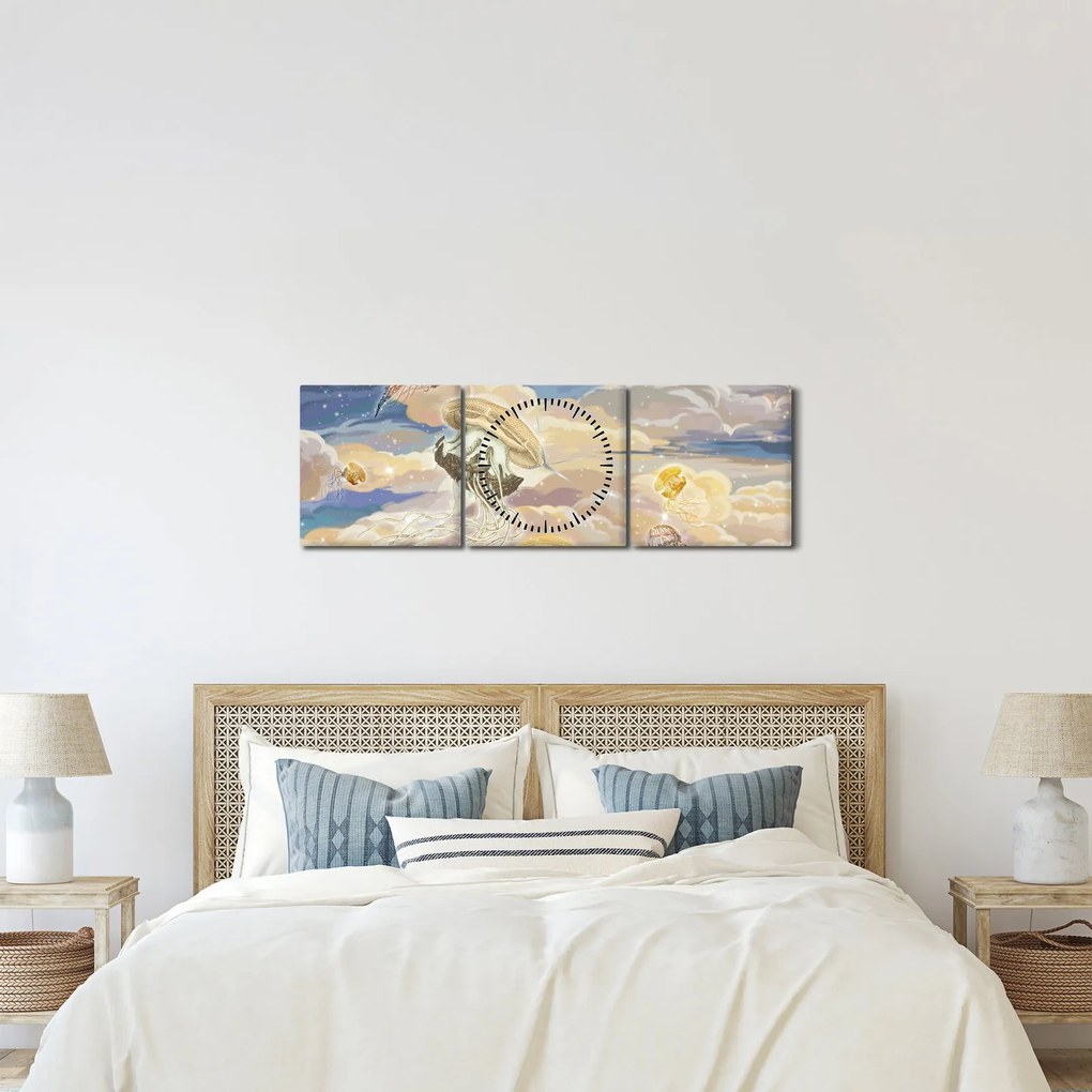 Kép - mennyei medúza (órával) (90x30 cm)