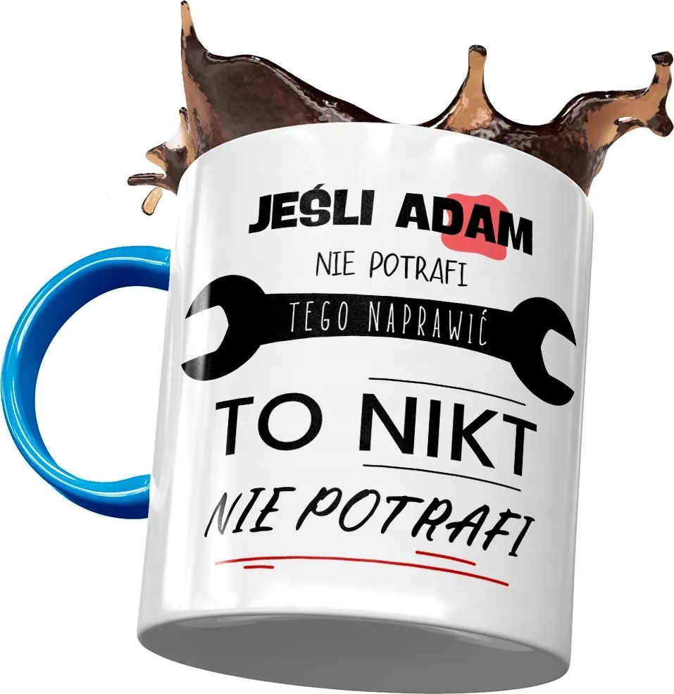 Kék Bögre Ádám Férj Kolléga Ajándék Nyomtatott Fotóval