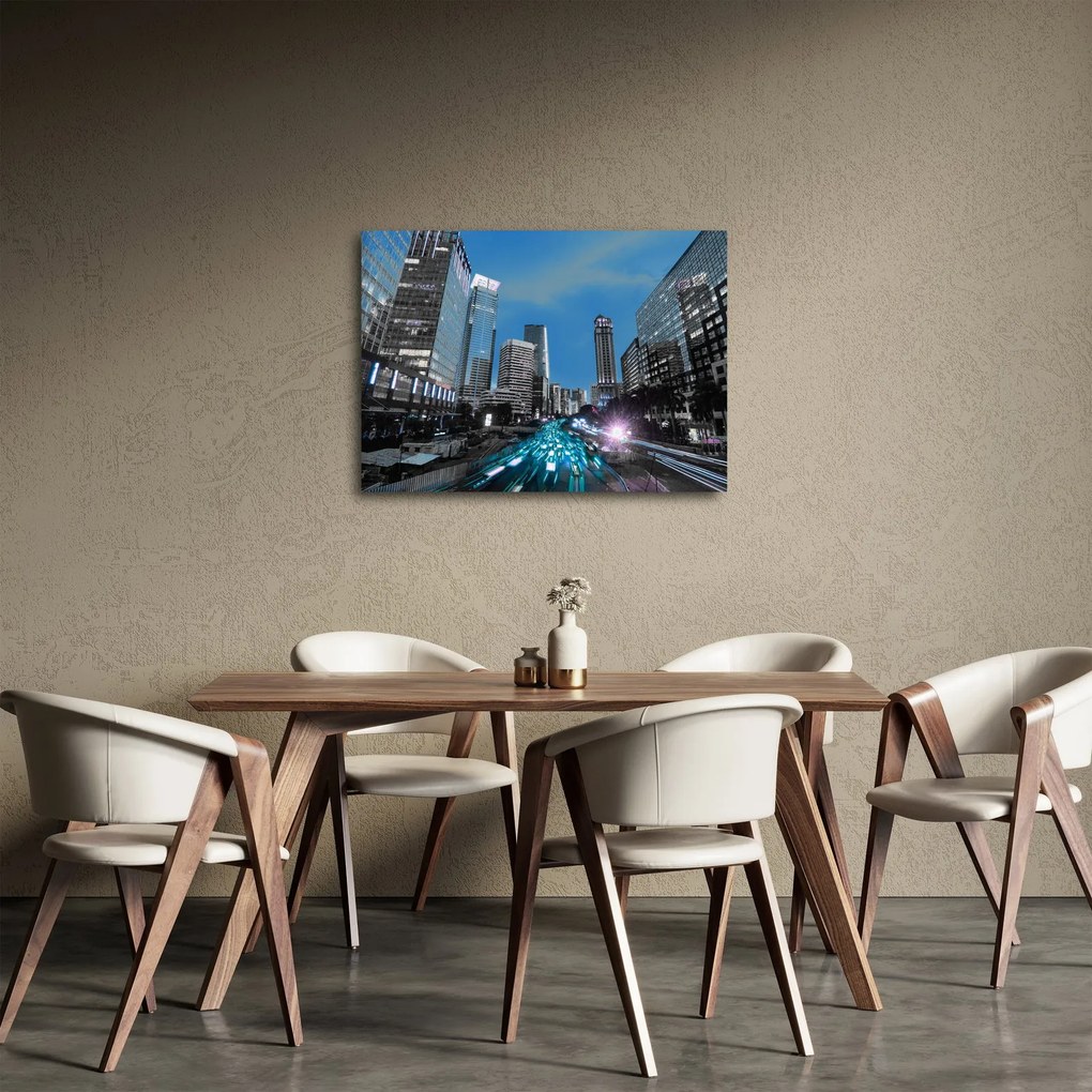 Éjszakai város képe (70x50 cm)