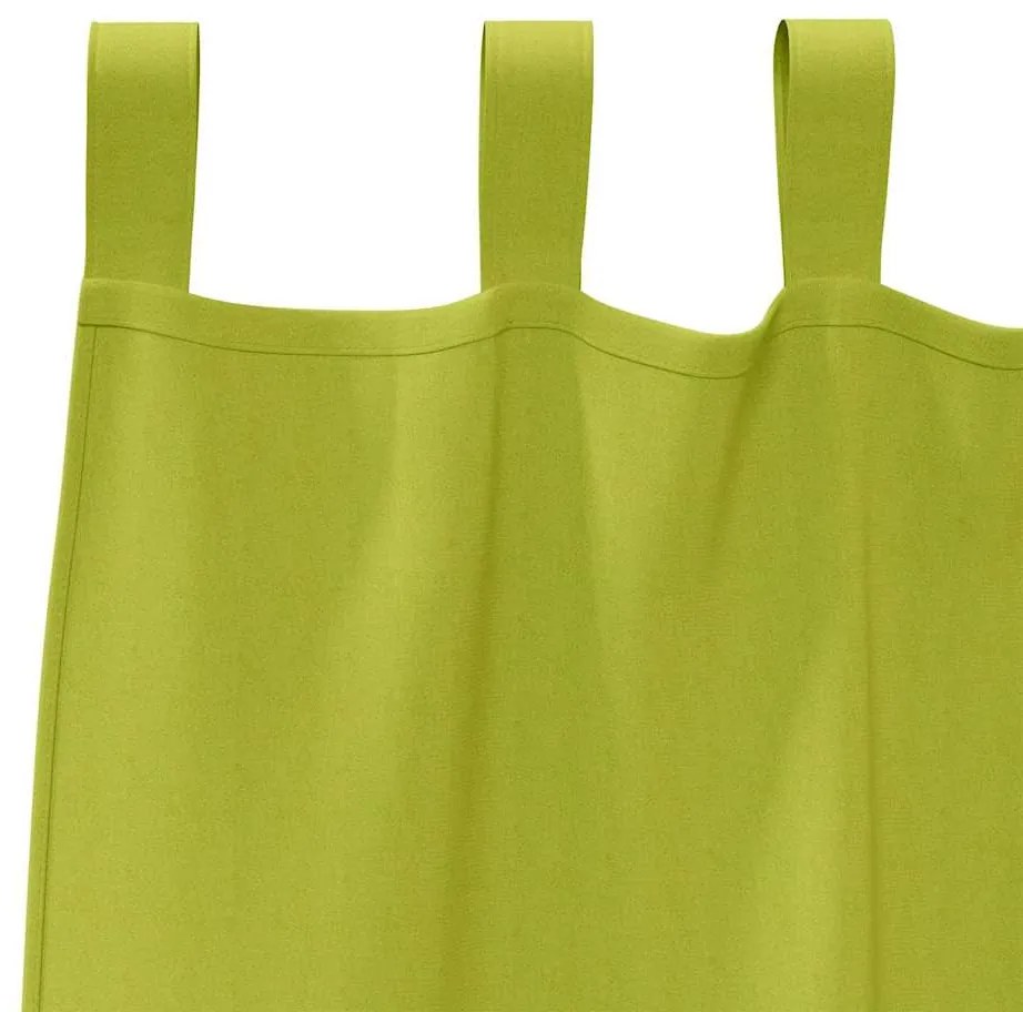 Függönyök függönyökkel 2 pcs Alma zöld 175x140cm Poliészter