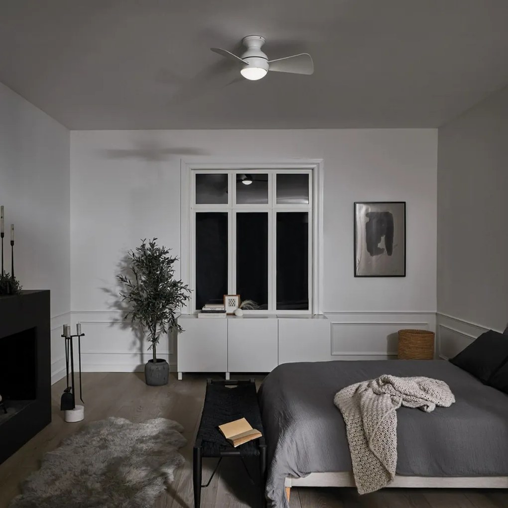 KICHLER KLF-SOLA-34-WHT SOLA Ventilátoros lámpa Matt Fehér LED IP23