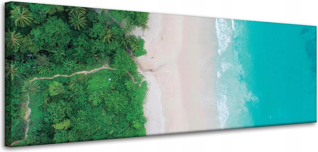 Vászonkép Tenger Hullámok Homok Természet 120x40 cm Ideális ajándék