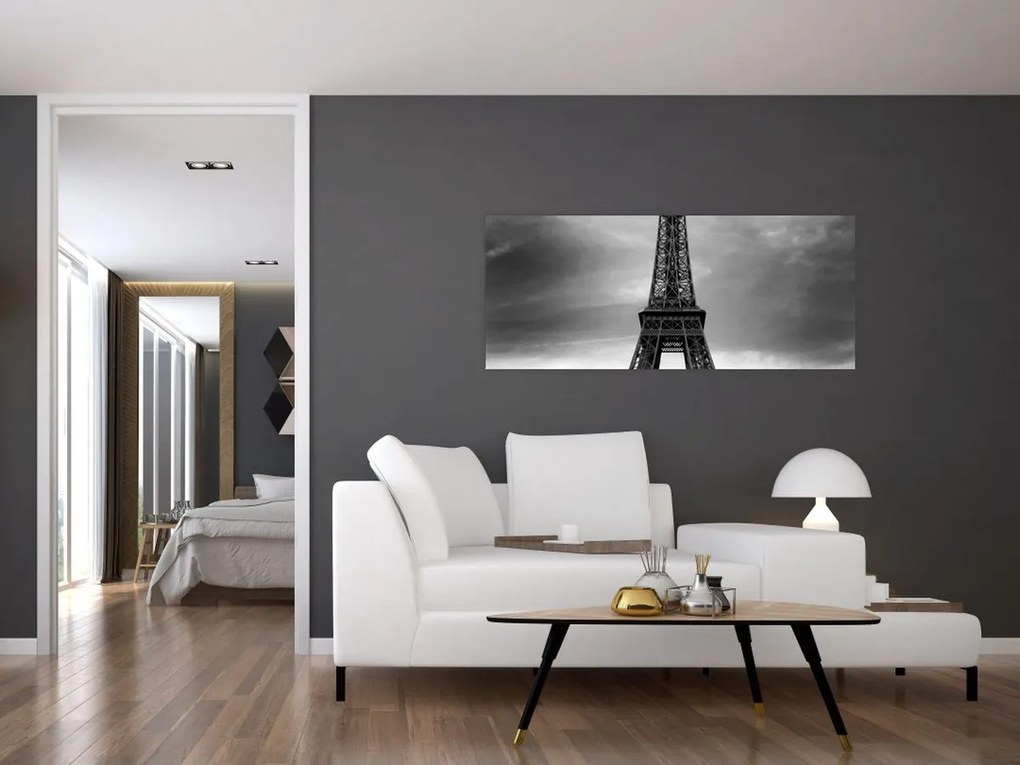 Kép - Rózsaszín autó Párizsban (120x50 cm)