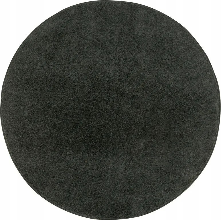 átm. 60 cm Divatos Egyszínű Fekete Kerek Nappali Szőnyeg Dynasty Kerék