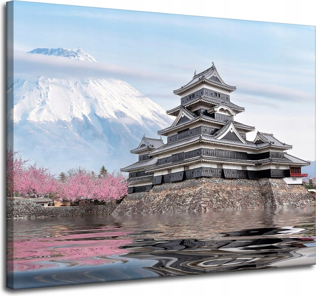 Vászonkép Természet Házikó a Fudzsinál 100X80 cm