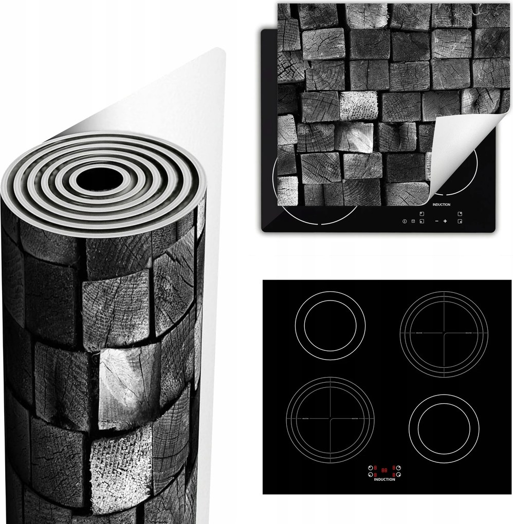 Tűzhelyvédő Szőnyeg Több Helyet Biztosít 60x52 szürke fa