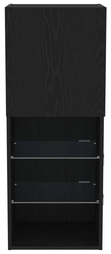LED világítással ellátott TV szekrény fekete tölgy 40,5x30x102 cm