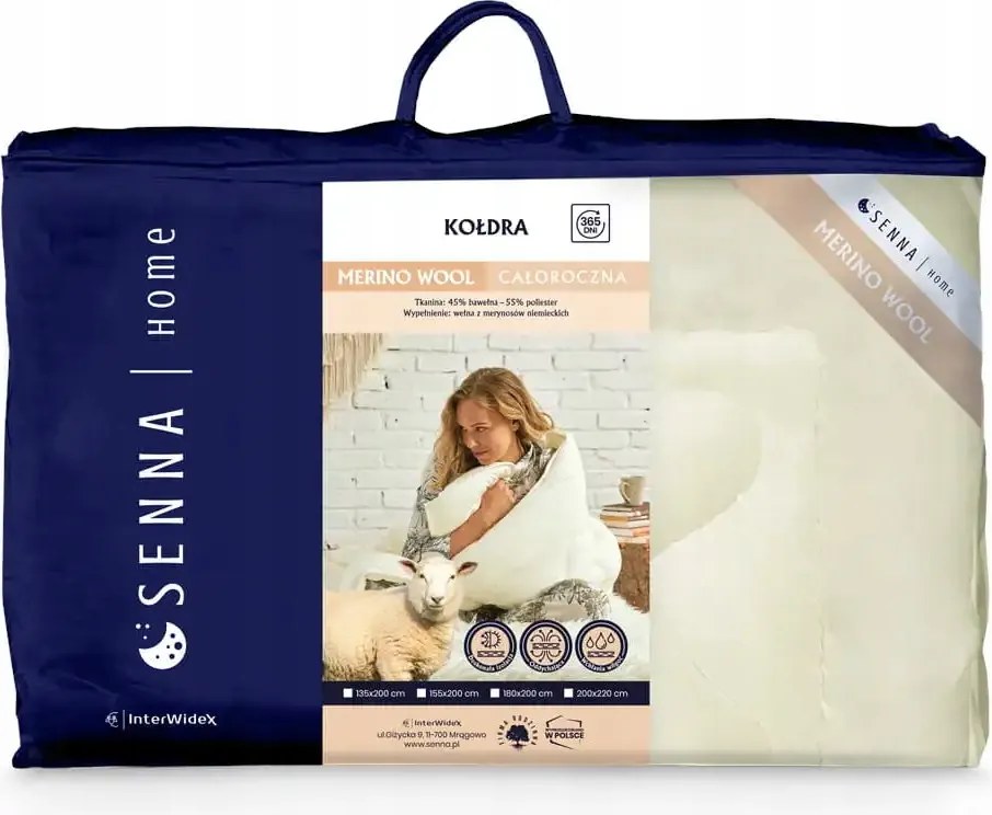 Inter Widex paplan 155x200 Merino Wool Gyapjú Krém 1400g