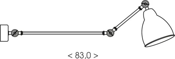 Brilagi - Fali lámpa QUILL 1xE27/40W/230V 83 cm fehér