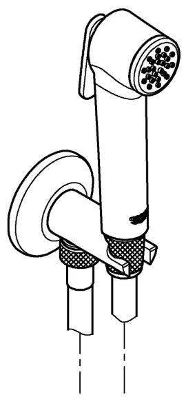 GROHE 26358000 - Falra szerelhető TEMPESTA-F szett kézi bidézuhannyal, 1000 mm, króm