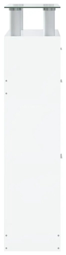 vidaXL magasfényű fehér szerelt fa cipőszekrény 63x24x104 cm