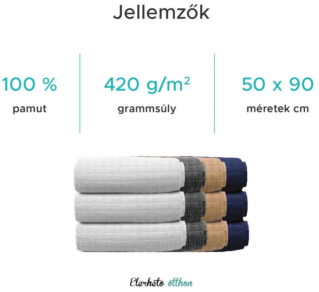 JERRY törölköző 50 x 90 cm homokszínű, 100% pamut