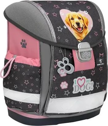 Iskolatáska, fémcsat, BELMIL Classy Starry Paws, kutya, golden retriever (BL40313AG76L)