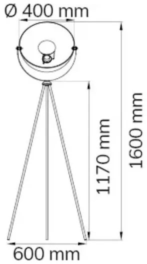Wofi 3019.01.10.7000 - Állólámpa MONA 1xE27/40W/230V