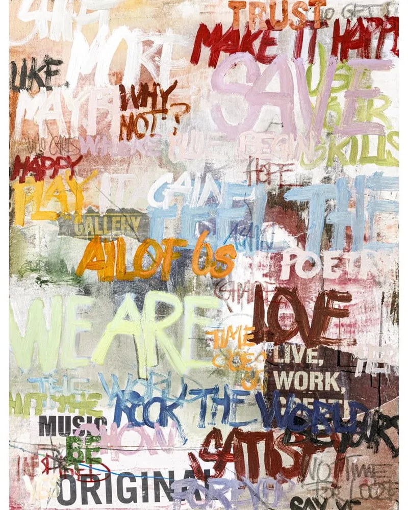 Kép kézzel festett részletekkel 90x118 cm Streetlife – Malerifabrikken