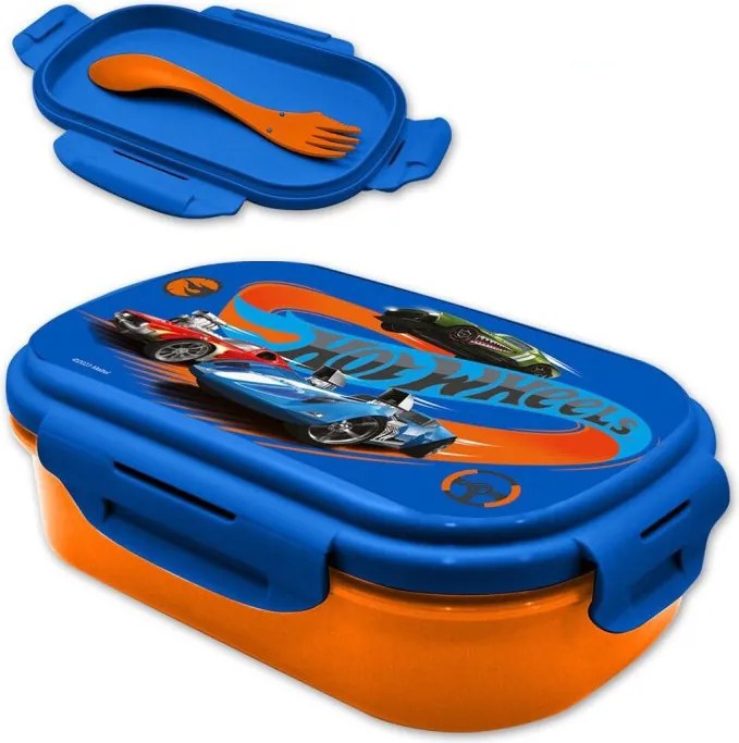 Hot Wheels Race szendvicsdoboz + evőeszköz szett