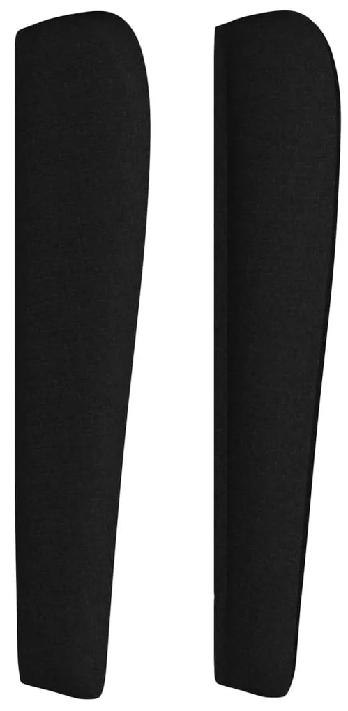 fekete szövet fejtámla szárnyakkal 83 x 23 x 118/128 cm