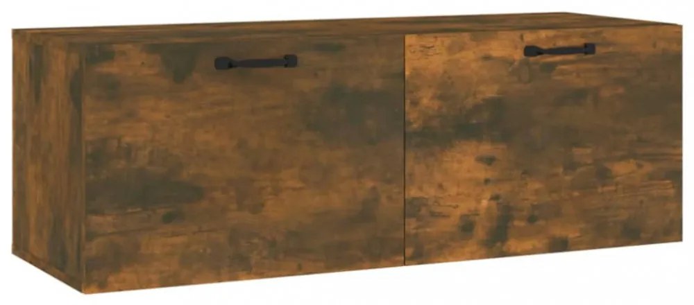 füstös tölgy színű szerelt fa faliszekrény 100 x 36,5 x 35 cm