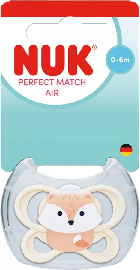 Baba cumi  NUK Perfect Match Air FOX 0-6m 1db box, vel. 0-6 h
