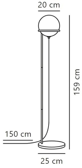 Nordlux - Állólámpa WILSON 1xG9/5W/230V fekete