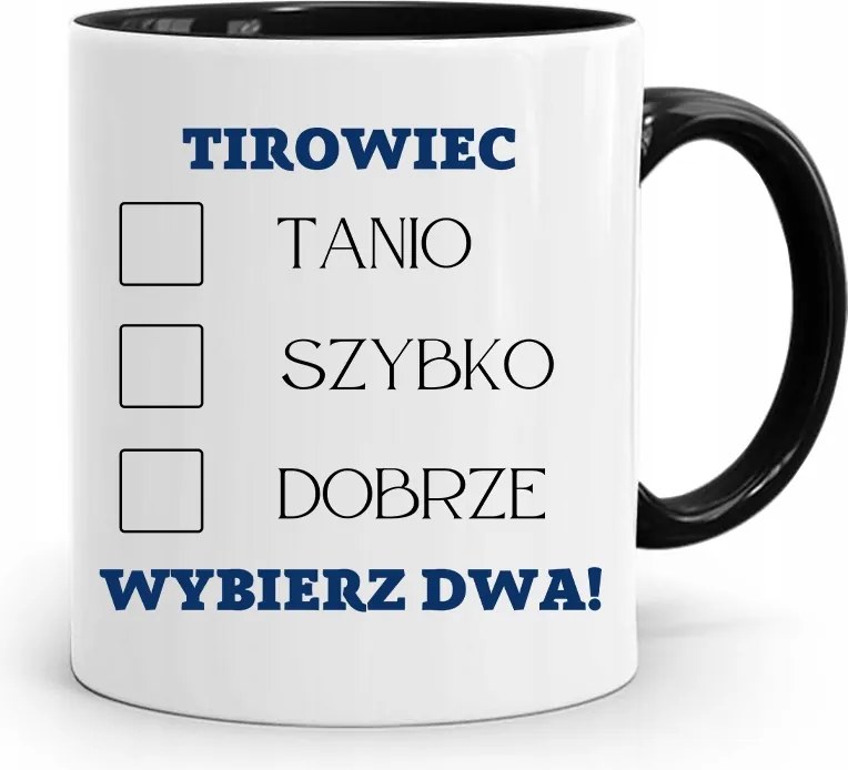 Teherautó Sofőrnek Tira Bögre Fekete Ajándék, fényképes nyomattal