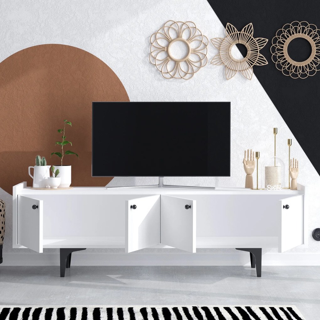 TV asztal/szekrény Atlantic (fehér). 1072899