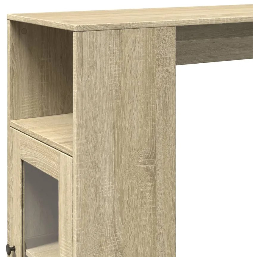 sonoma tölgy szerelt fa bárasztal tárolókkal 101x40x103,5 cm