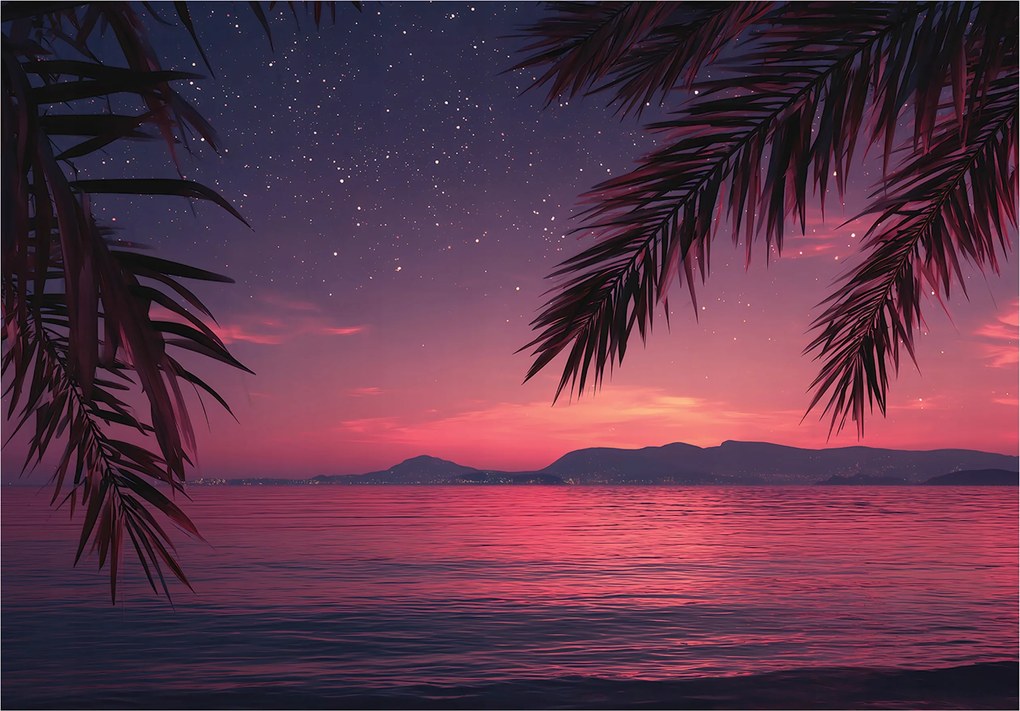 Fotótapéta Pálmafák Óceán Természet Hálószoba Nappali Tapéta Flizelina 200x140