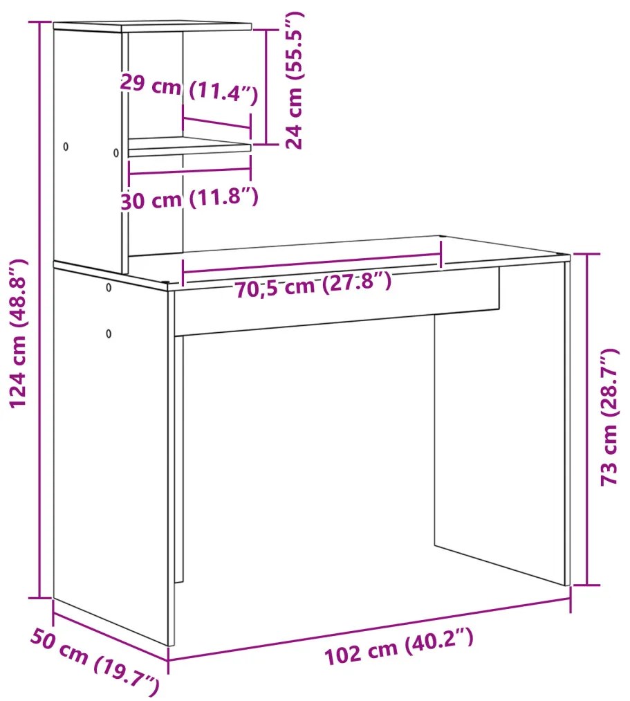 Beton szürke íróasztal Beton szürke