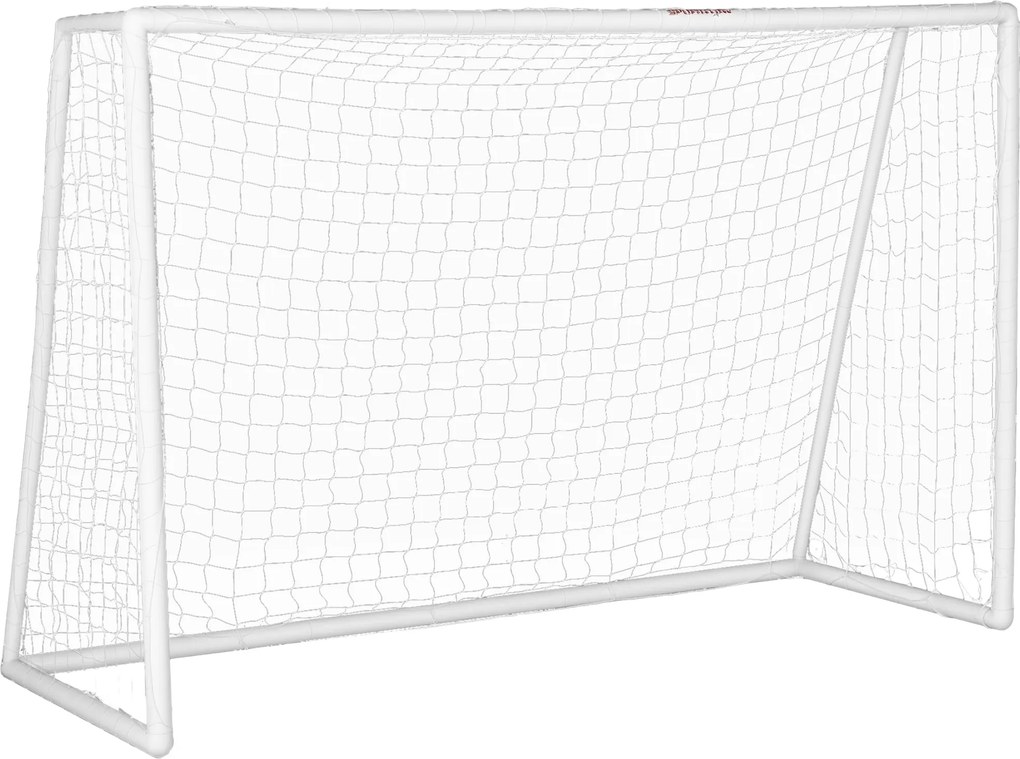 SPORTNOW PVC Foci Kapu Edző Kapu Labdarúgó Háló - földhorgokkal együtt - méret: 180L x 92W x 124H cm fehér | Aosom