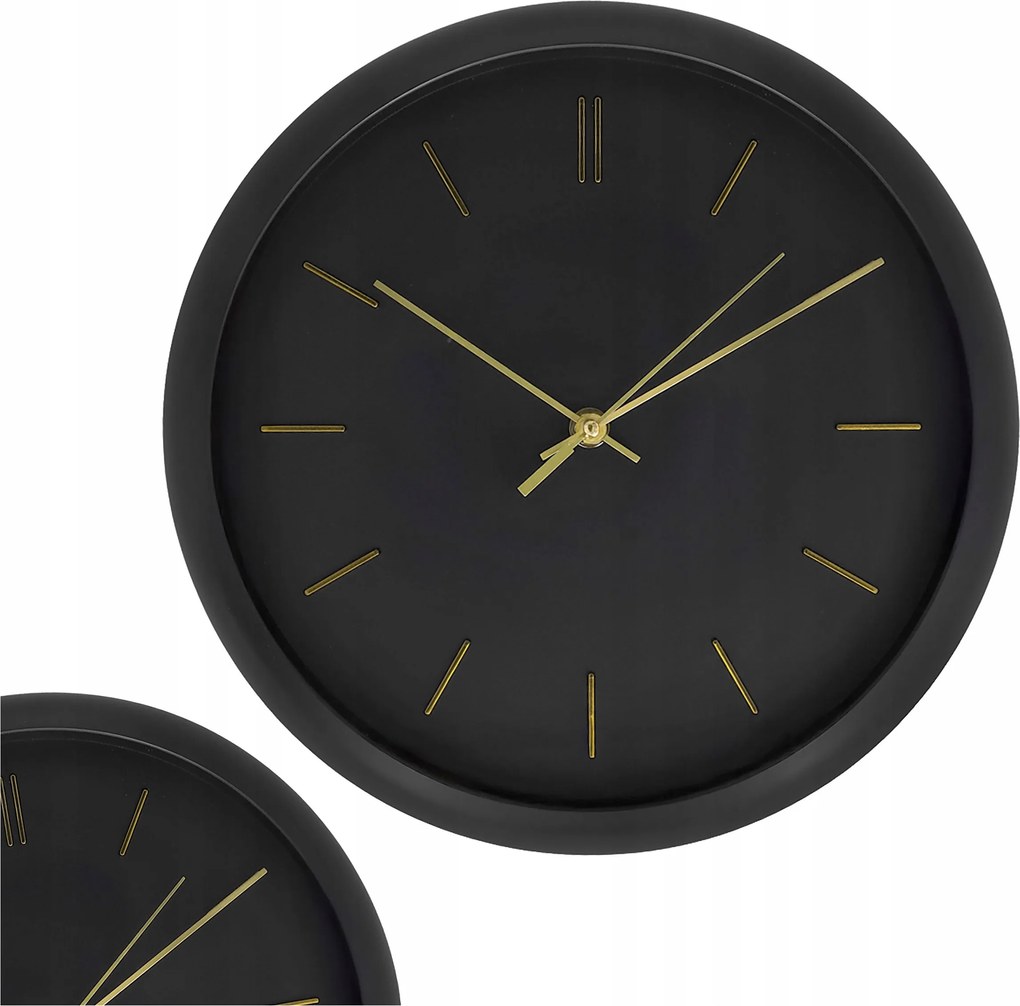 Dekoratív falióra fekete 30 cm konyhába nappaliba modern nagy