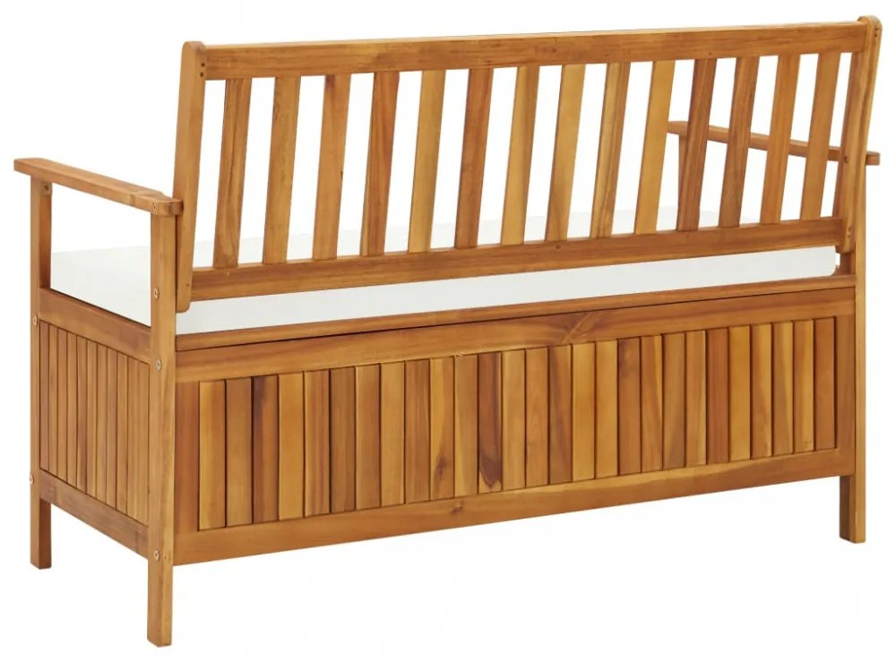 tömör akácfa kerti XL tárolópad 120 x 63 x 84 cm