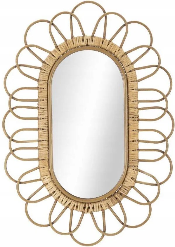 Fali tükör dekoratív kerettel, 56,5 x 80 cm