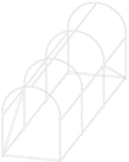 Kerti fóliaház/fóliasátor 2x3m UV filterrel PREMIUM